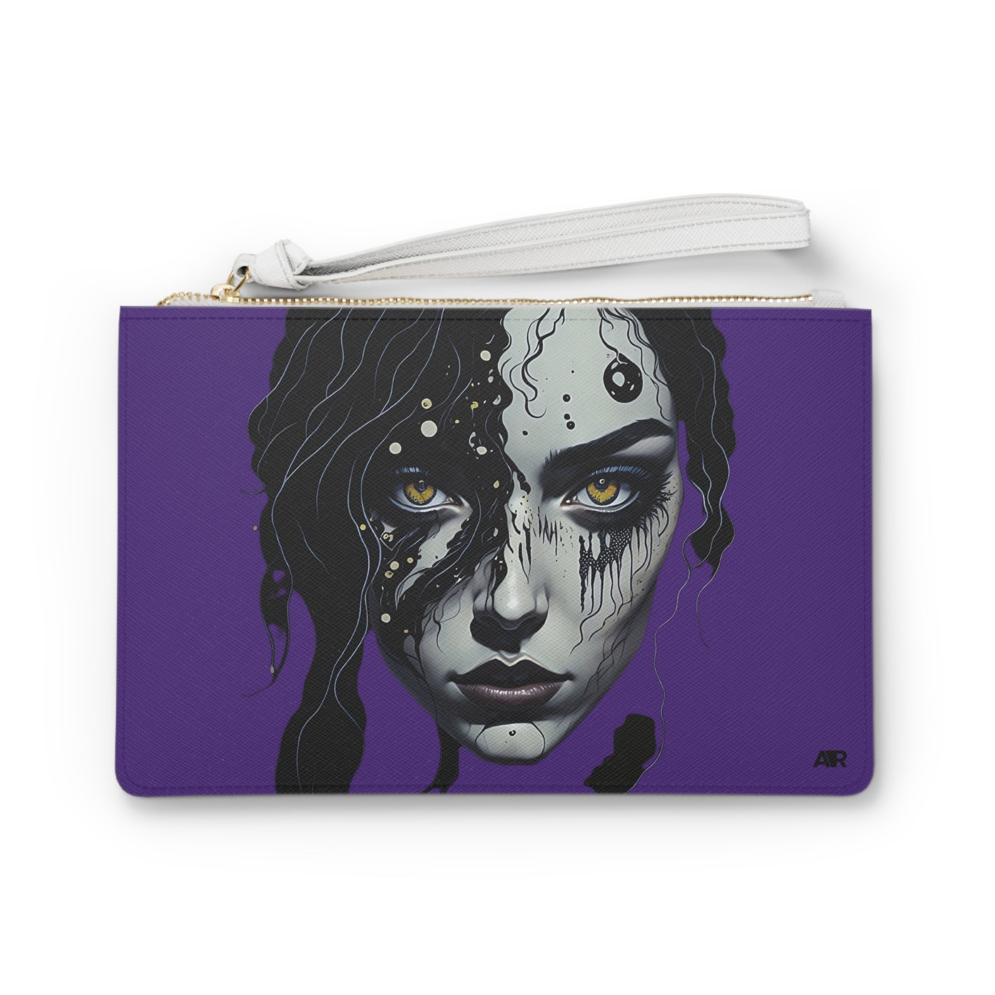 PURPLE BIOPUNK CLUTCH BAG