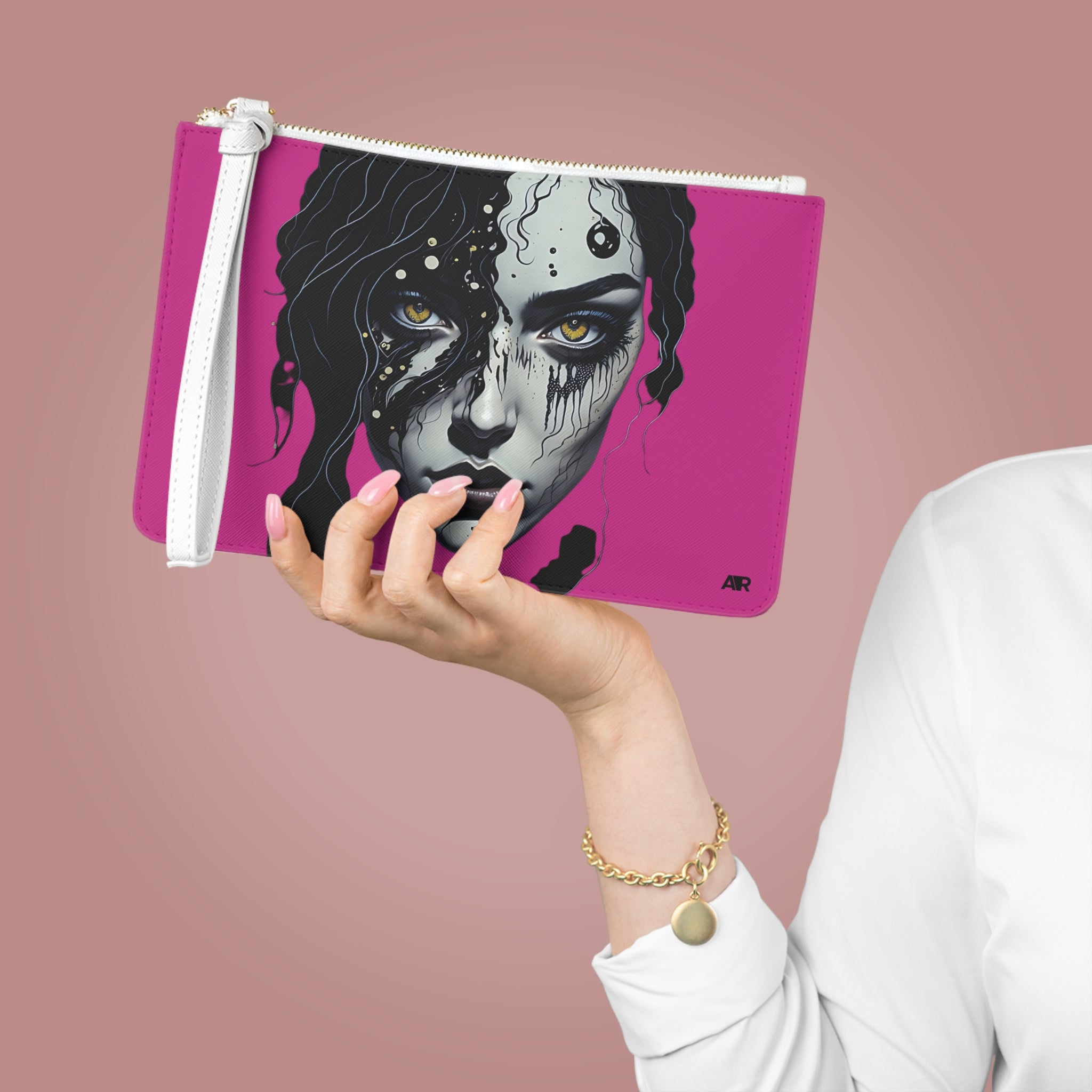 PINK BIOPUNK CLUTCH BAG