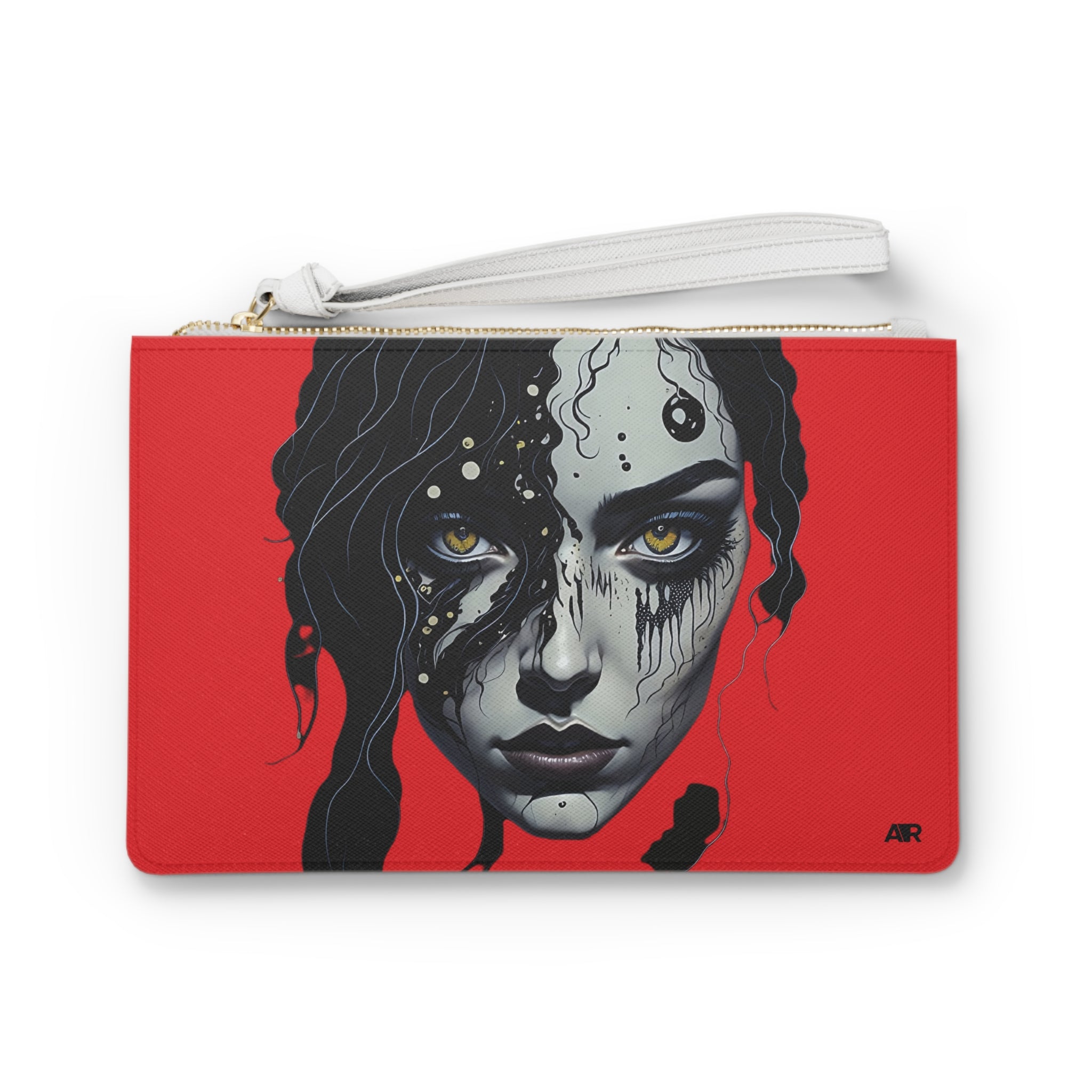 RED BIOPUNK CLUTCH BAG