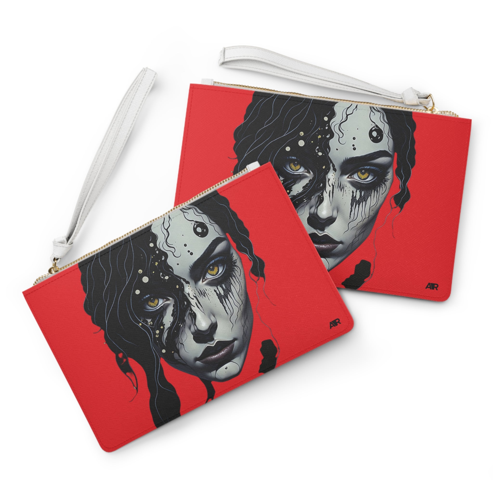 RED BIOPUNK CLUTCH BAG