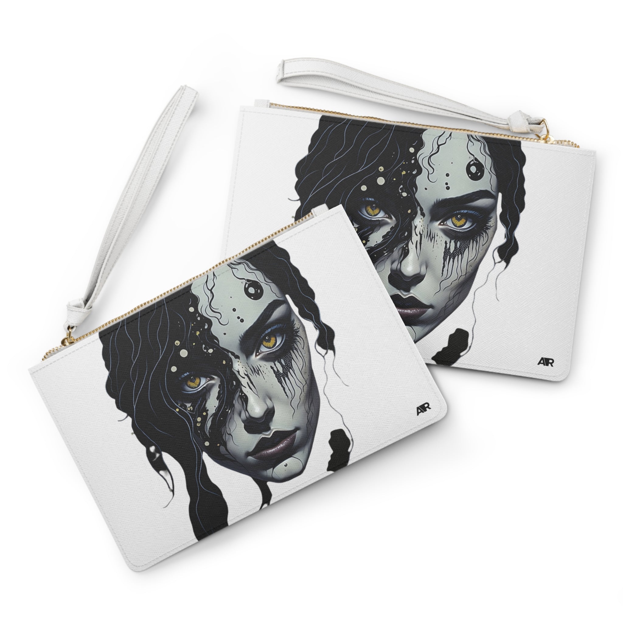 WHITE BIOPUNK CLUTCH BAG