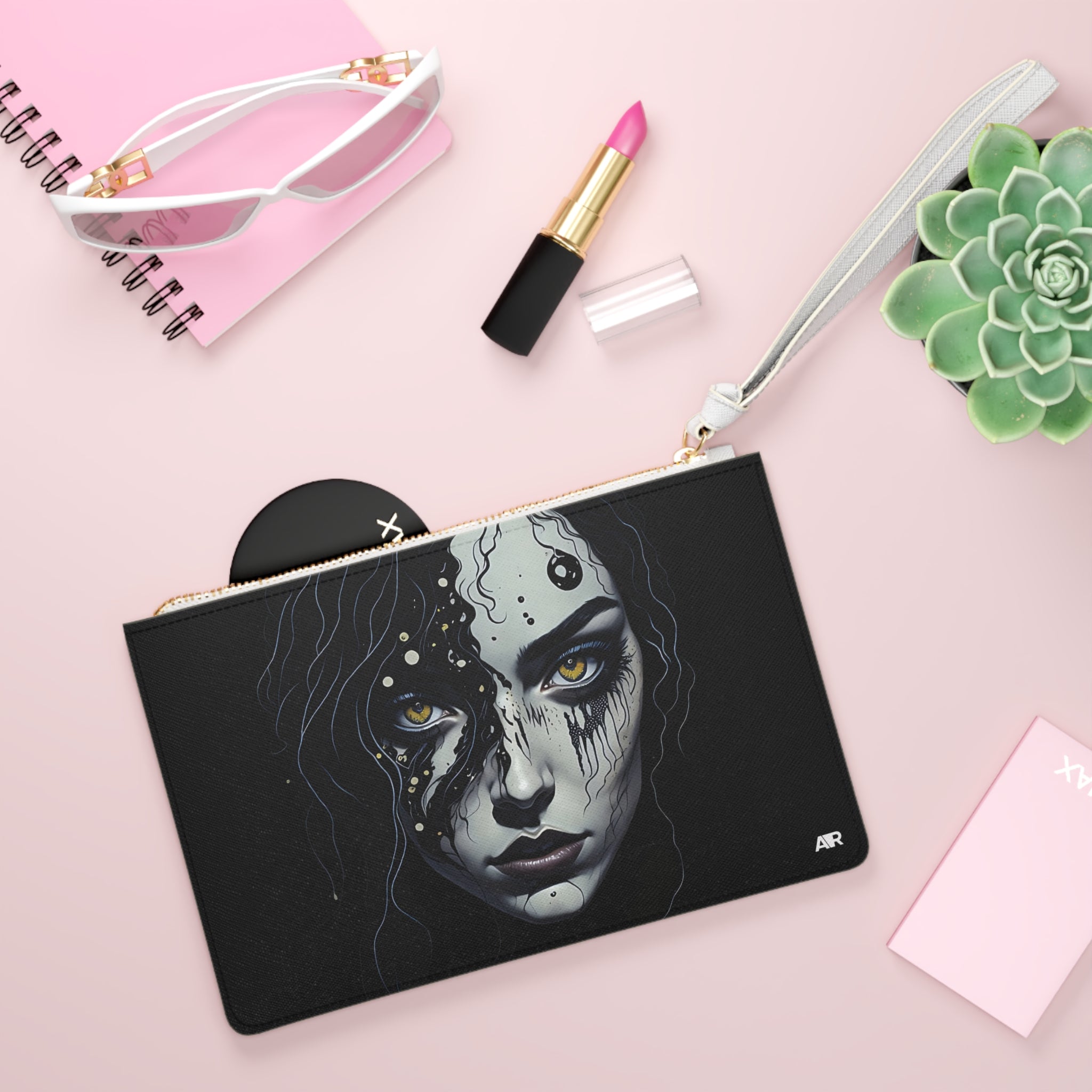 BLACK BIOBUNK CLUTCH BAG