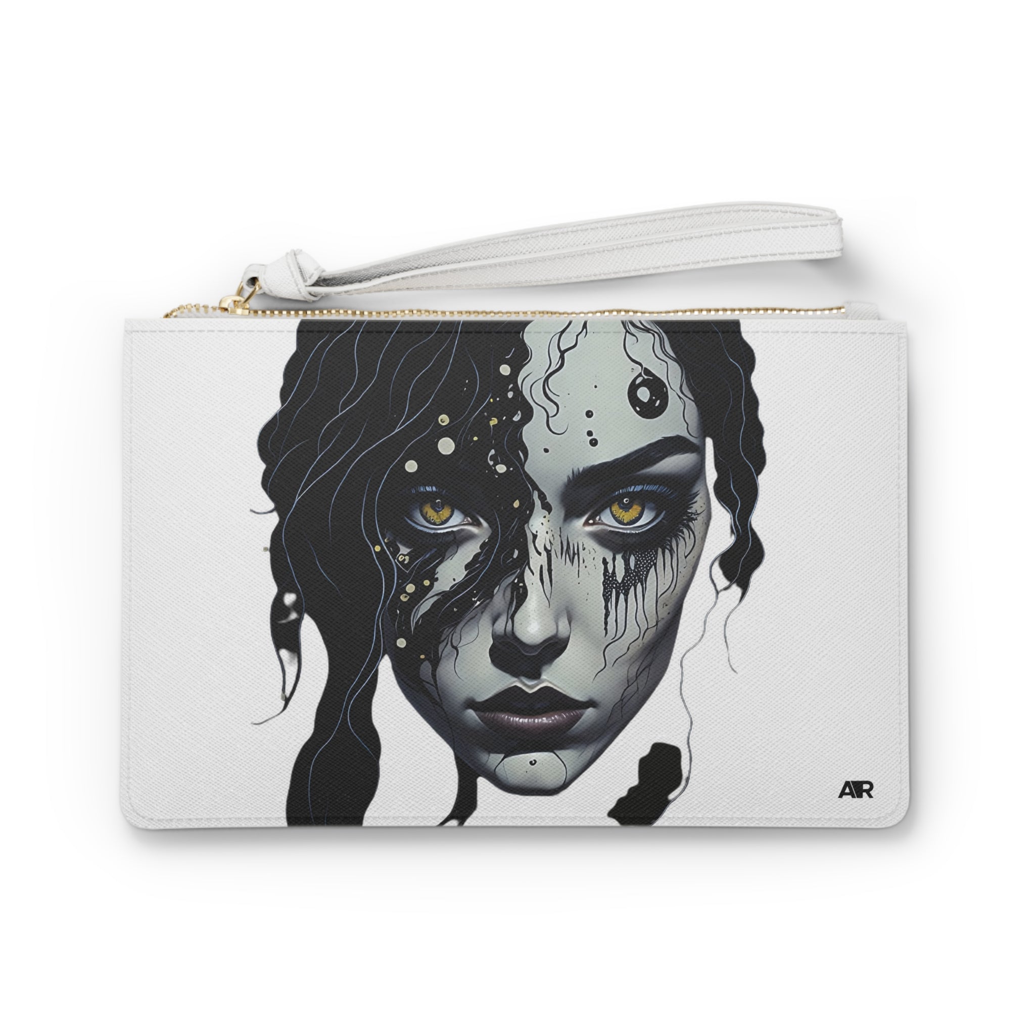 WHITE BIOPUNK CLUTCH BAG