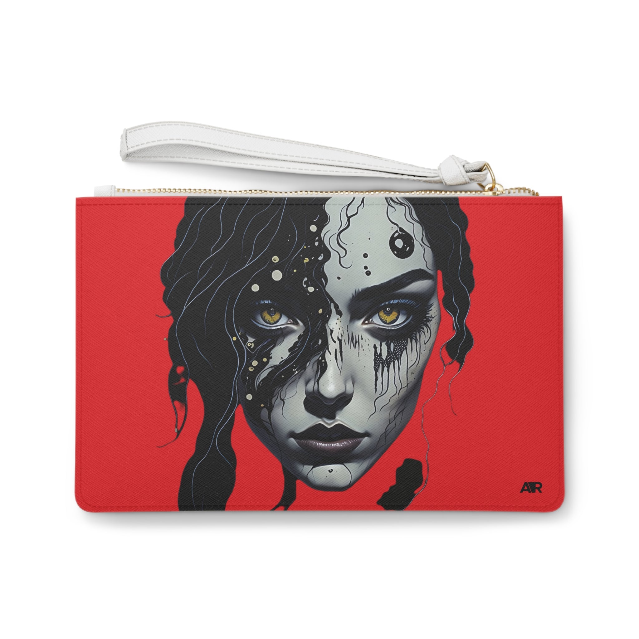 RED BIOPUNK CLUTCH BAG