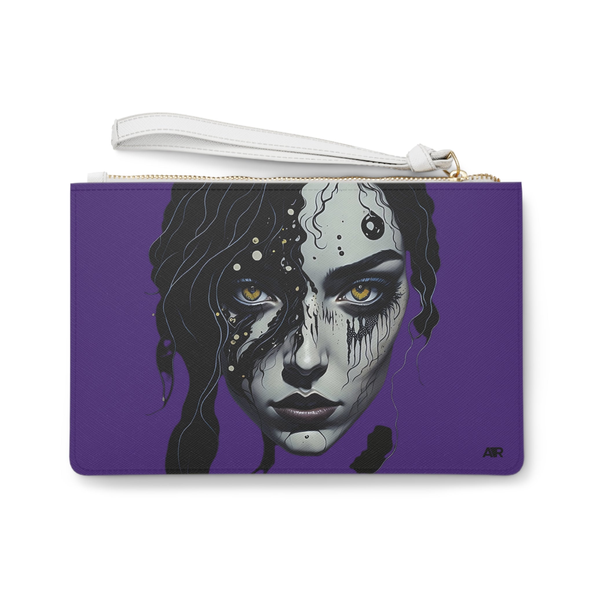 PURPLE BIOPUNK CLUTCH BAG