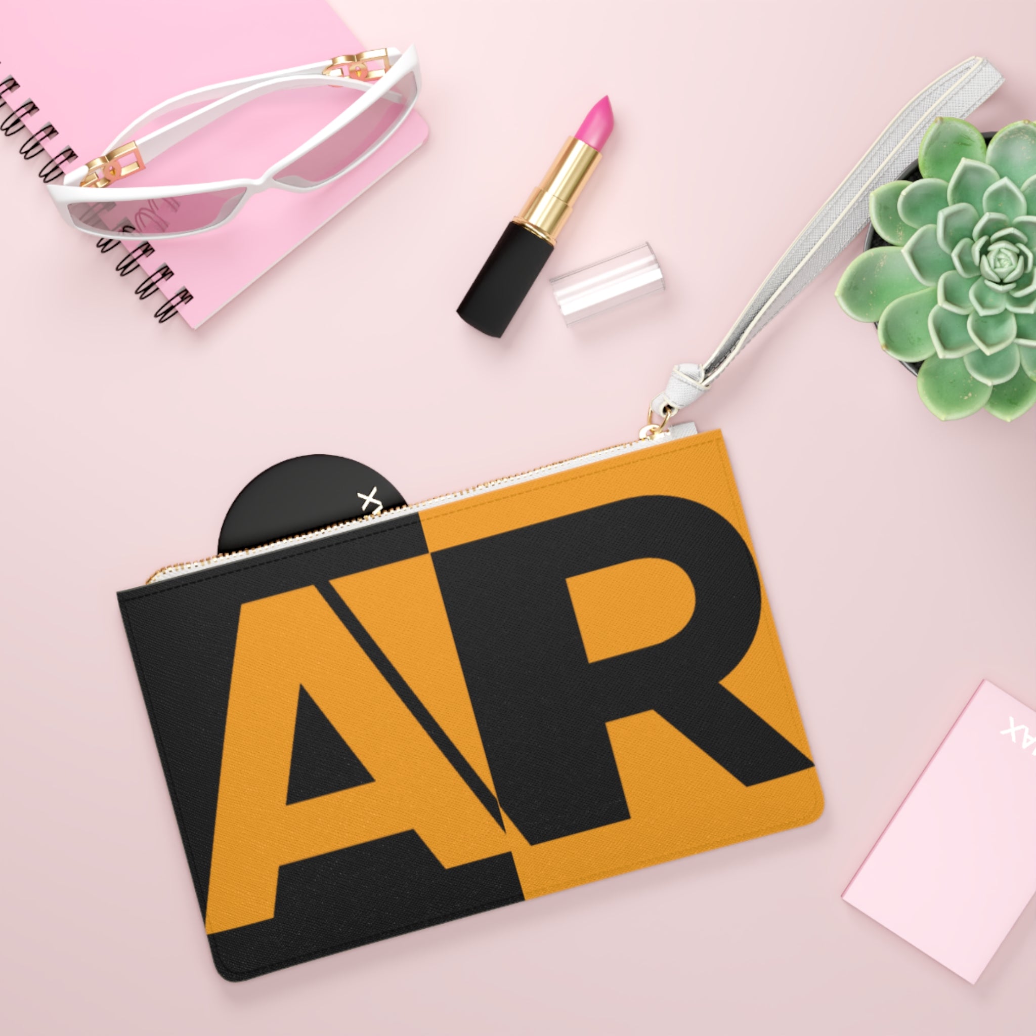 AR MONOGRAM CLUTCH BAG